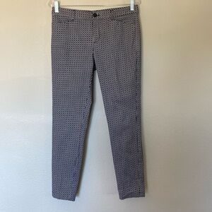 Gap Factory slim city slacks pants women’s 6 six black white geometric